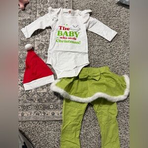 Christmas Baby Outfit with Hat